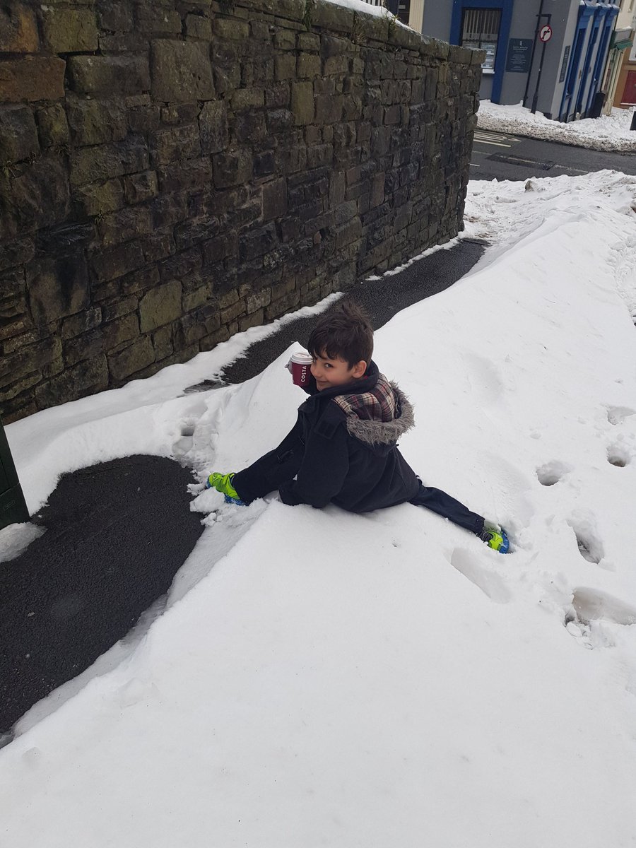 Not spilling hot chocolate <a href="/ParcLewis/">Parc Lewis Primary</a> even in snow