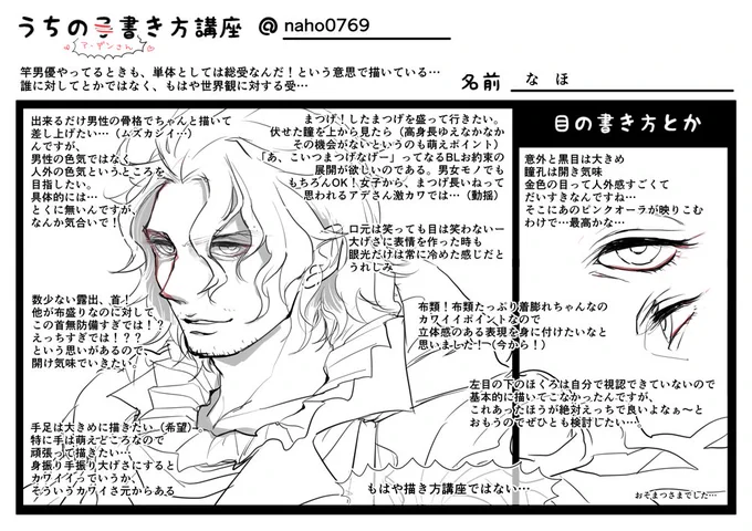 描き方講座のテンプレートを作って萌えどころプレゼンしました!(講座の体裁をとることをあきらめた) 