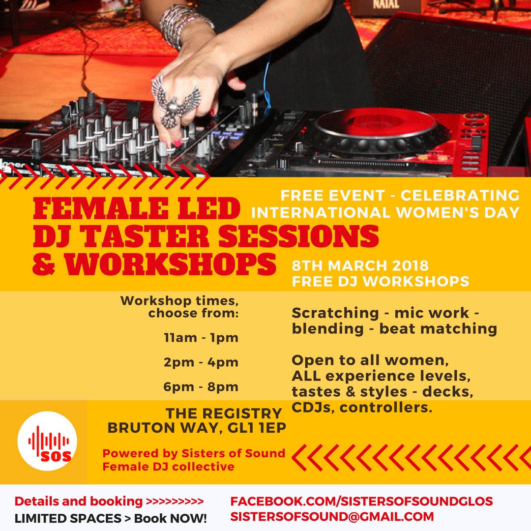 It's *possible* that I'm getting a bit excited about this - but we've got nearly 100 women coming to get behind the decks. And we've been asked to teach girls in primary schools - so yeah #femaledjs #grandmotherswhodj #InternationalWomensDay #Gloucester #lastfewspacesleft
