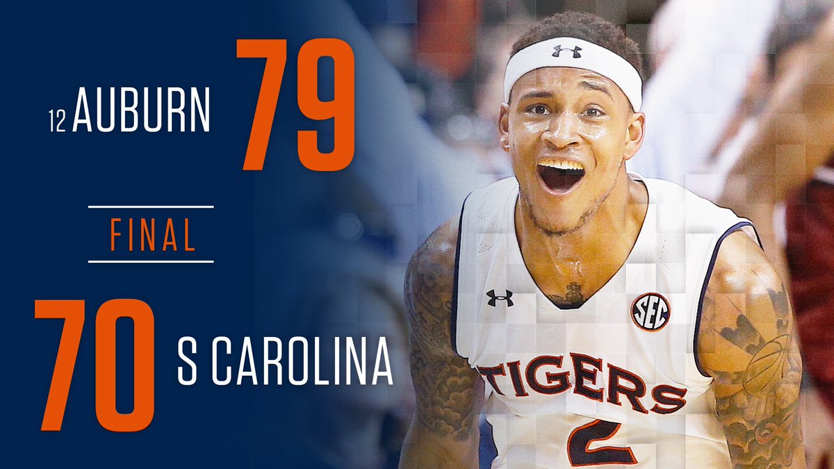 SECNetwork's tweet photo. WAR EAGLE!!!

@AuburnMBB clinches the #⃣1⃣ Seed in the SEC Tournament and at least a share of the SEC title. https://t.co/CMQJo0FOKD