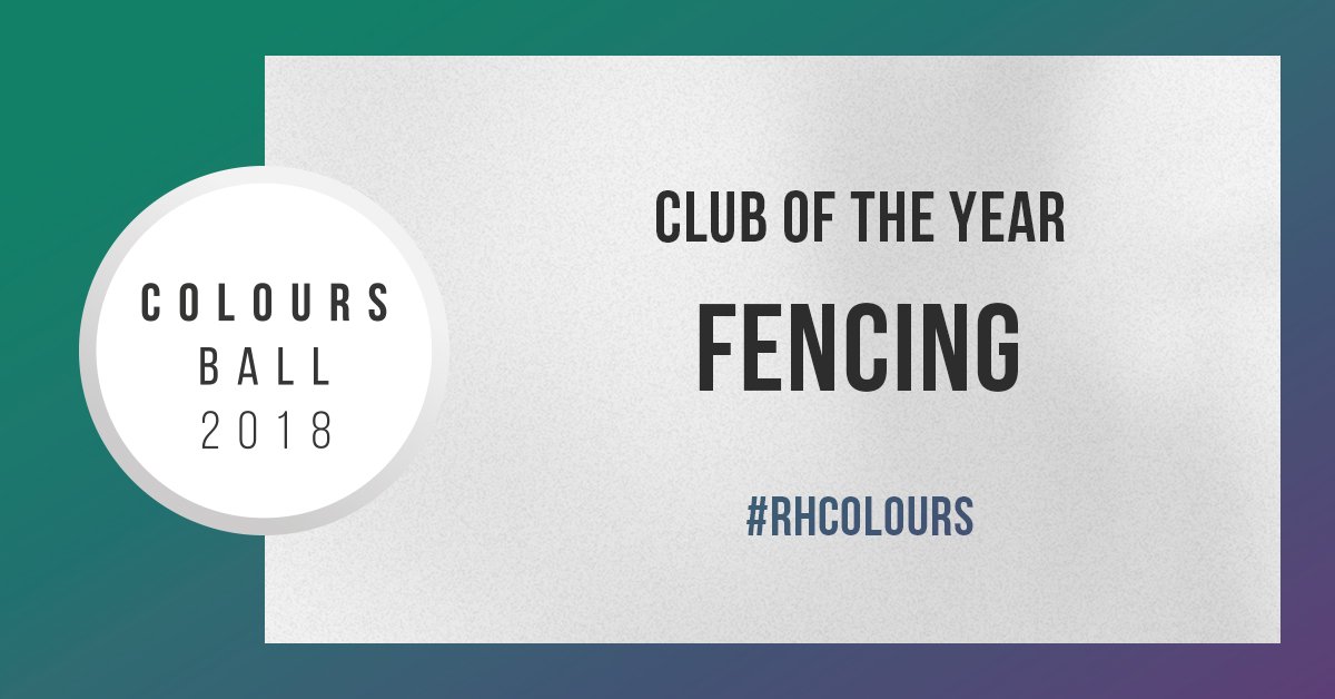 SURHUL's tweet image. Here it is. The winner of the Club Of The Year award goes to... @RH_Fencing! A huge congratulations to them for having an amazing year. #RHColours