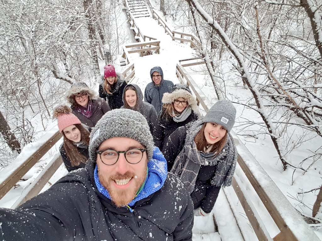 joshuawise's tweet photo. Another fun filled Edmonton day! Checking out well loved parks in the city to inspire our Studio work. Thanks to Nathan & Heather from @PlanEdmonton for touring us today! #yegparks #leadwithlandscape https://t.co/DvL1YpDYX5
