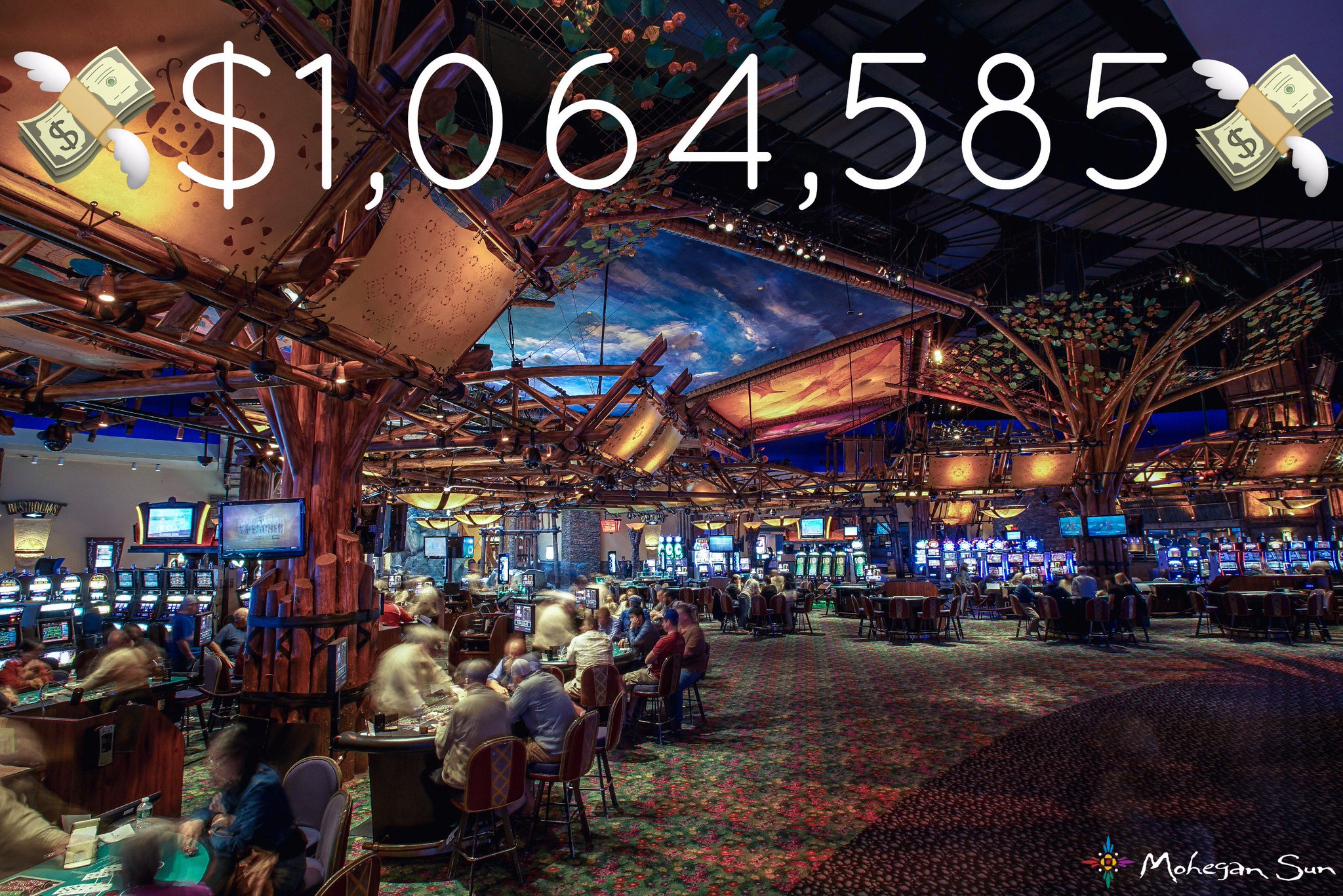 Mohegan Sun on Twitter "Incredible! A lucky guest won over a MILLION
