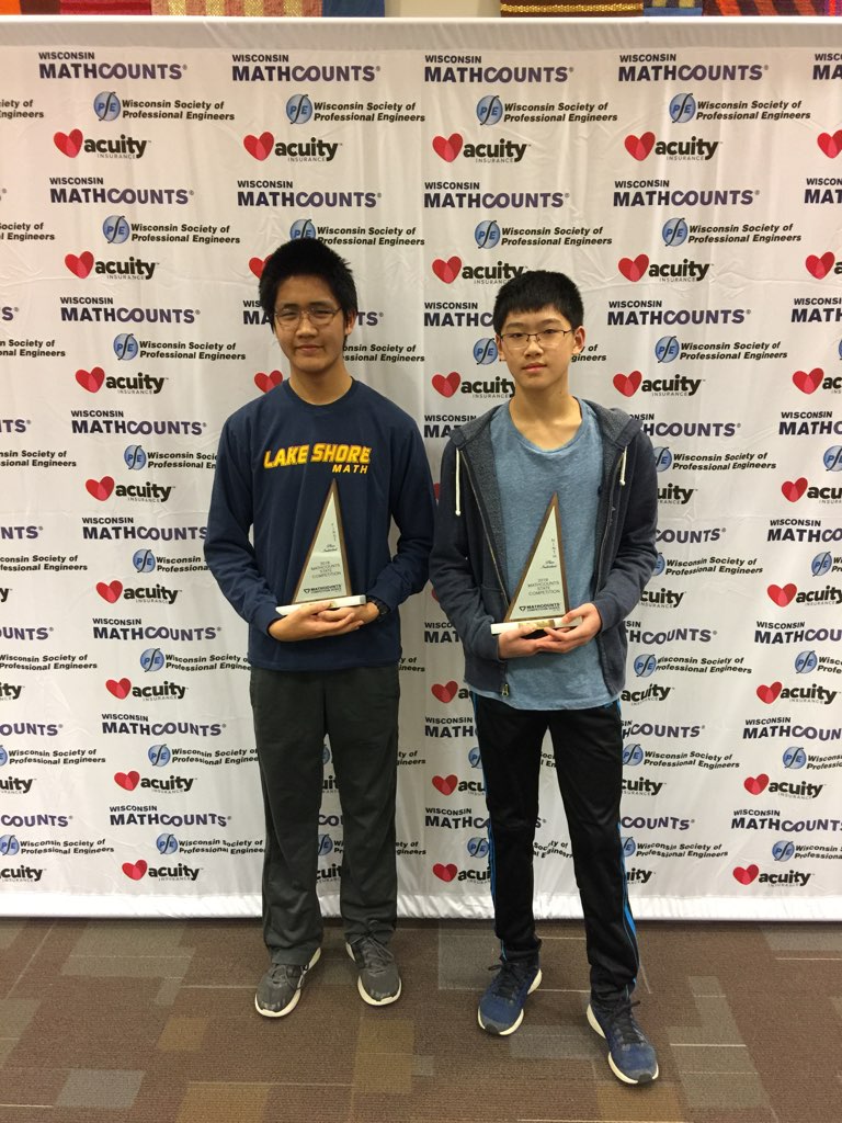 DrAndersonSMS's tweet photo. State Mathcounts Competition Honorees. Steffen Middle School was 5th overall! Eric Wan was 9th Ethan Wang from Lake Shore won the entire event! #MTSDLaunchPad2Success #MathIsBeautiful #SteffenPRIDE https://t.co/NP1kaUWPnt