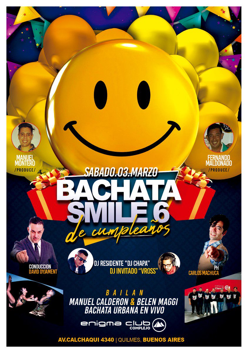 FarandulaShow's tweet photo. Hoy #BachataSmile en @EnigmaRestoBar by @MaldonadoFer10 @RomeoSantosPage #Bachata https://t.co/sP203JOJTb