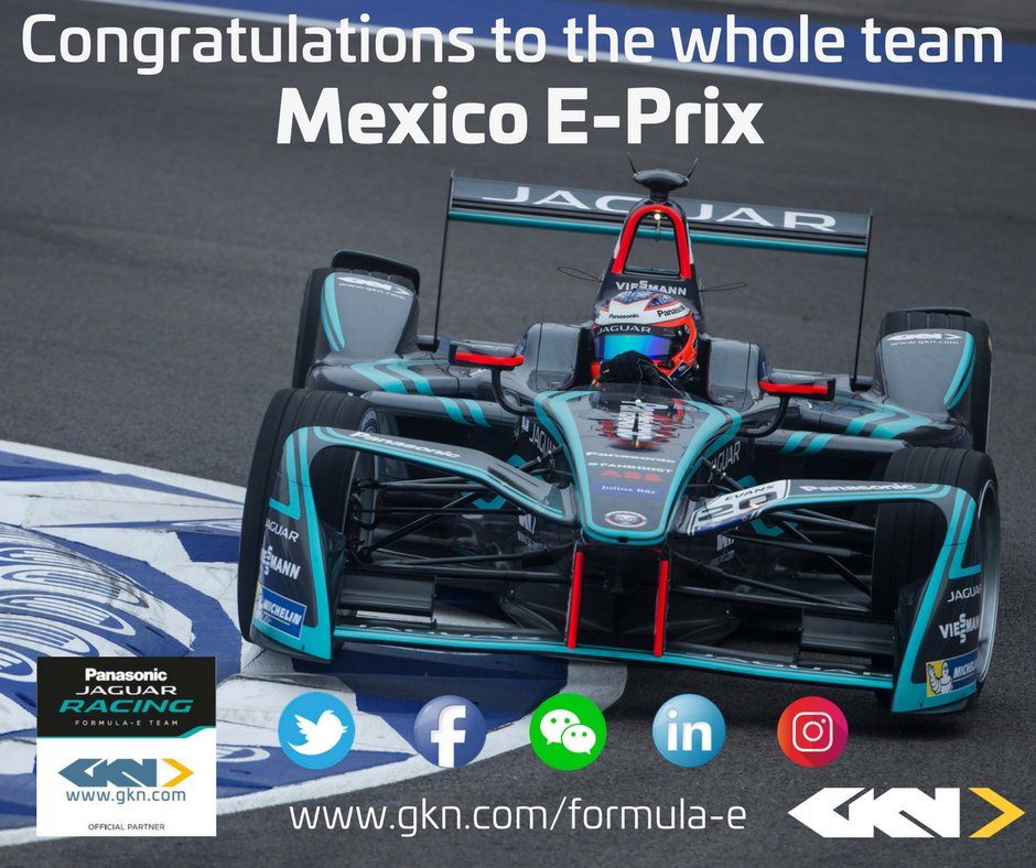 GKN_plc's tweet image. Congratulations to the whole team at Panasonic Jaguar Racing for another fantastic race with a double points finish at the Mexico E-Prix #jaguarelectrifies #racetoinnovate
