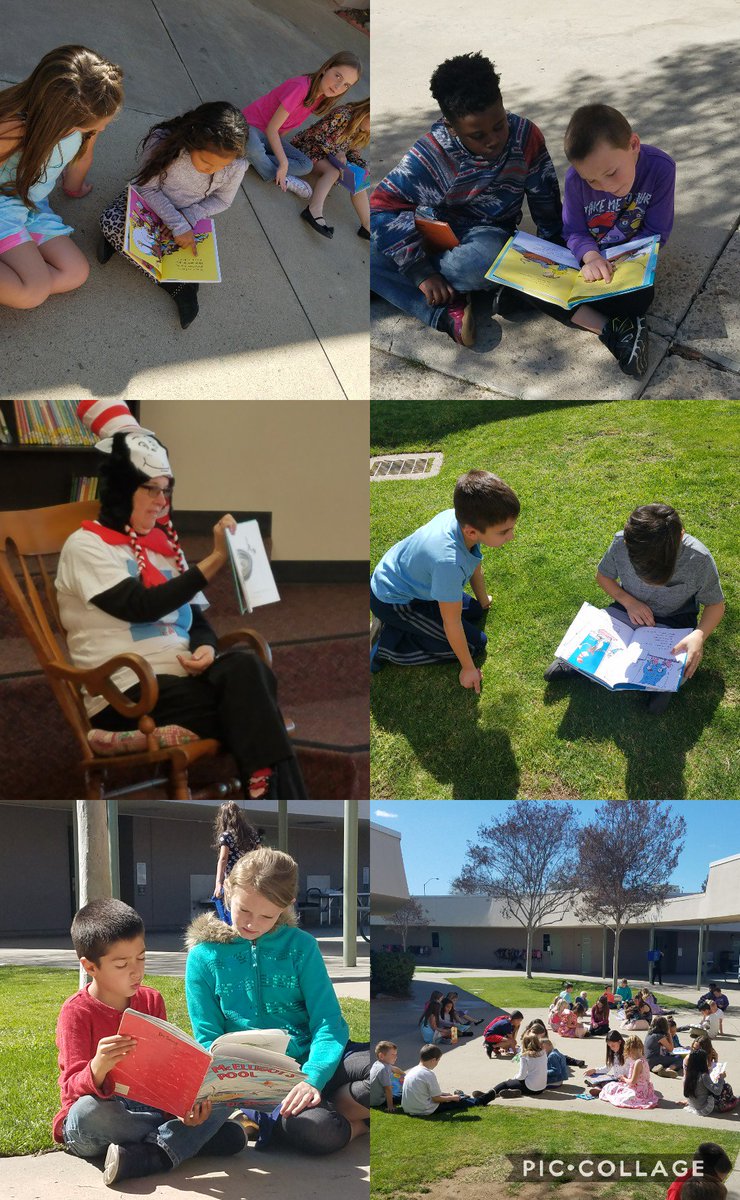 "You’re never too old, too wacky, too wild, to pick up a book &amp; read to a child!" -Dr. Suess. Celebrating Dr. Suess' Bday by reading with buddies! #BestLibrarianEver #HappyBDayDrSuess #ReadAcrossAmerica2018 <a href="/RioSecoSchool/">Rio Seco School</a> <a href="/SSDKristin/">Kristin Baranski, Ed.D</a>
