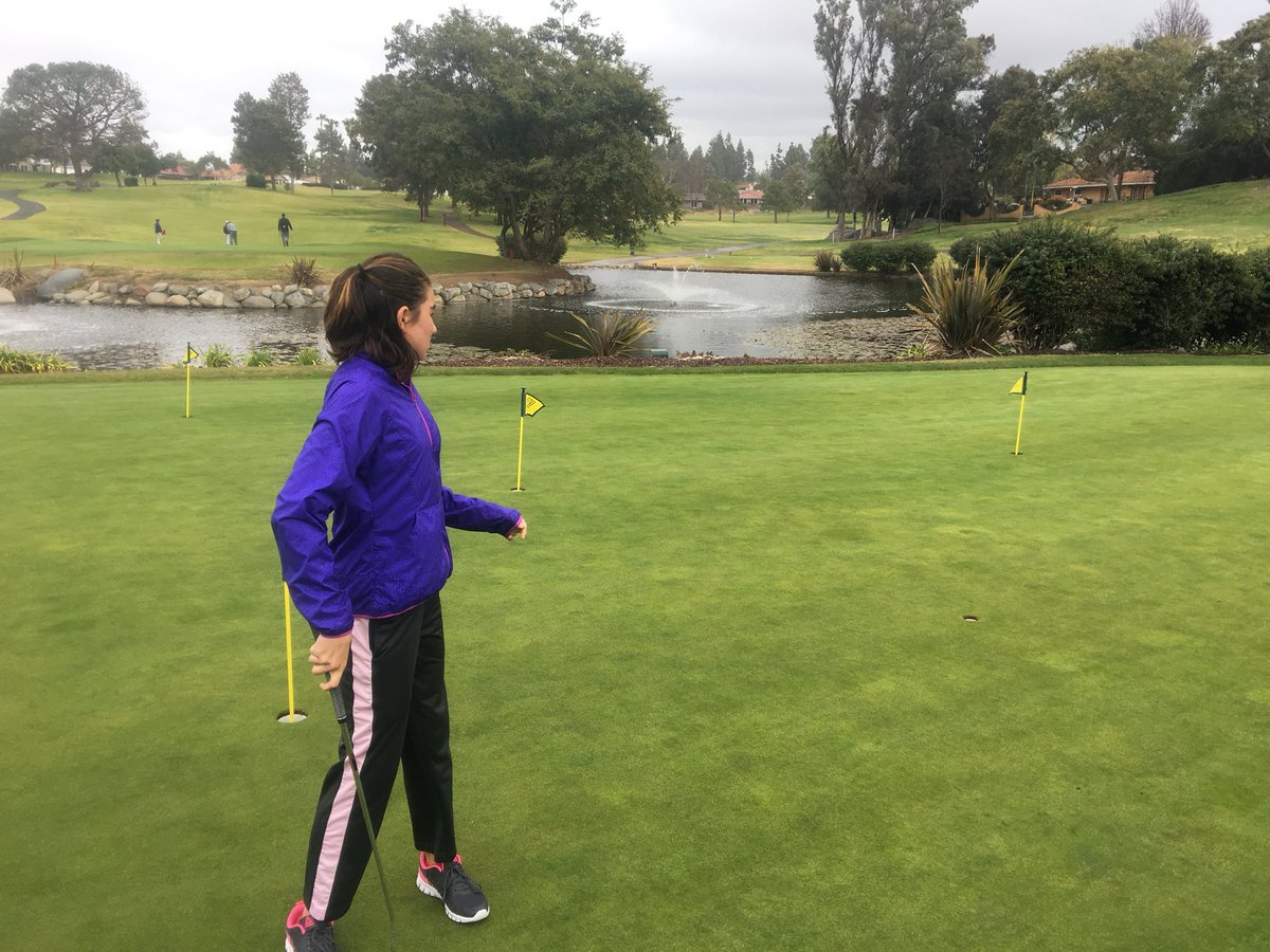 ChrisGlossner's tweet photo. When your 13 year old just has to get in her 30 minutes of putting even though it is raining outside❤️⛳️. Love that she isn’t deterred by the weather. #Priorities #rainyday #Practice #TeamCallaway #girlsgolf #juniorgolf #impoving #SoCal https://t.co/6di8tElmiL