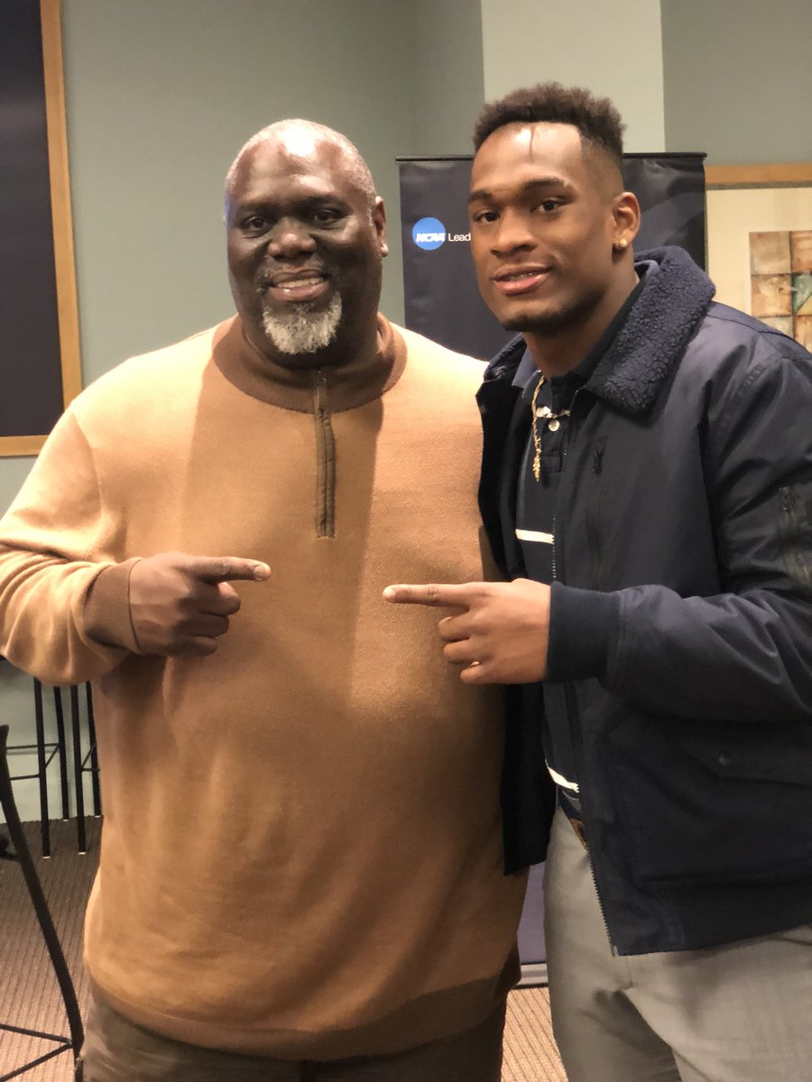 MackWilson's tweet photo. It was an honor to be able to listen to Russel Maryland speak to us today. It’s truly a blessing to be here. 🙏🏾🙏🏾🙏🏾  #NCAALeadershipDevelopment https://t.co/gyrF5rFiDi