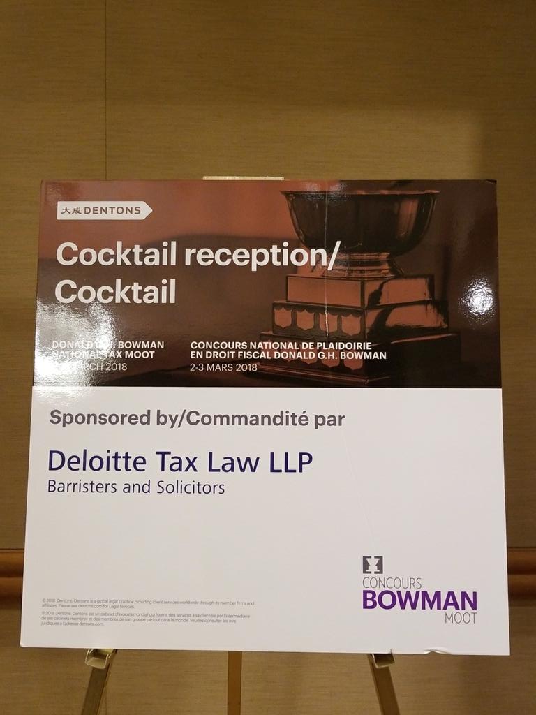 CanTaxLit's tweet photo. Thank you for the drinks tonight! #BowmanTaxMoot https://t.co/sXCxyiDuTt
