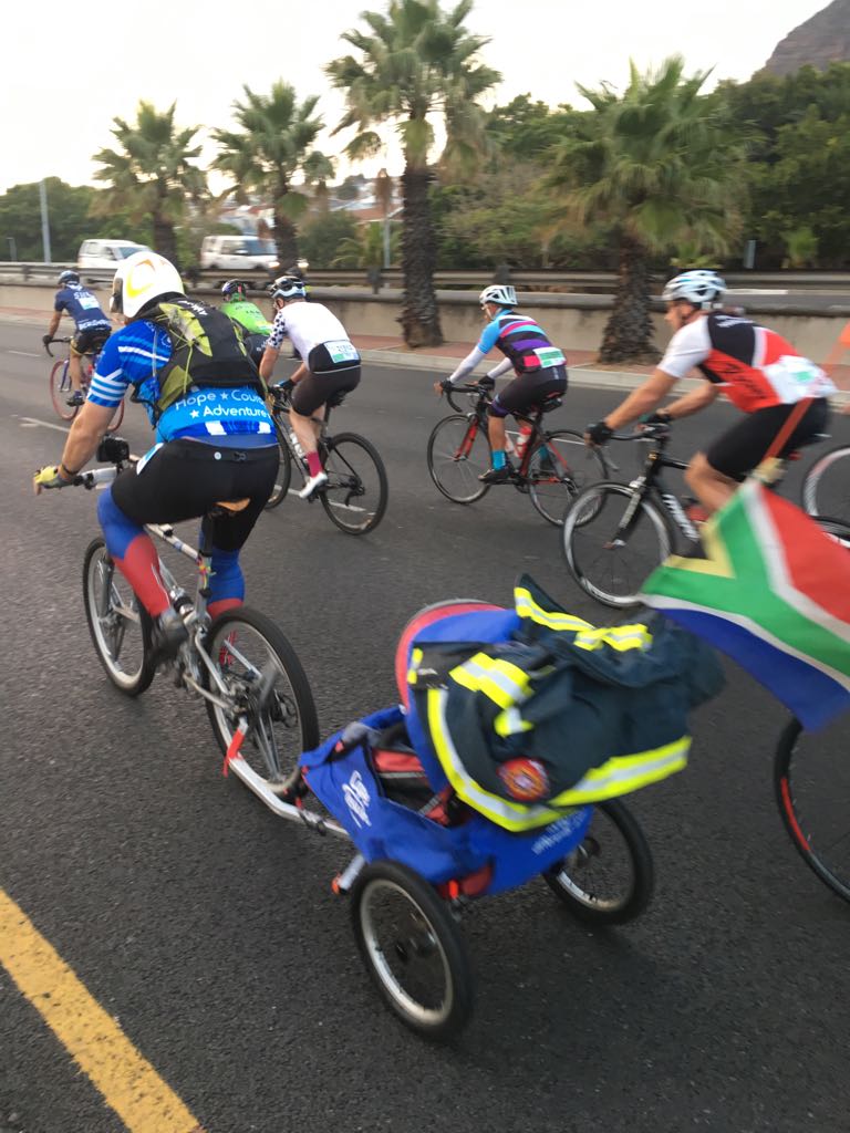 WarriorOnWheels's tweet photo. Happenings along the way! @ctcycletour #WOW #WOWBuggy #CapeTown #CTCycleTour2018 #cycletour #Back2OurRoutes #cycling #GiftofAdventure #40Take2 #lovecapetown ❤🚵 https://t.co/8MUIUFMNOY