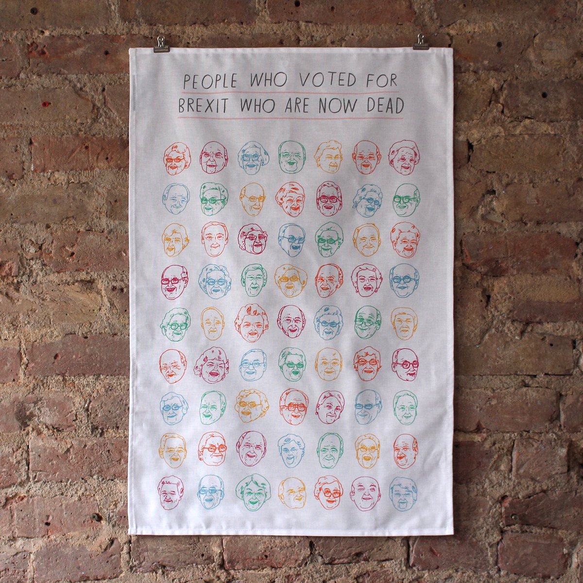 Mr_Bingo's tweet photo. Hello internet. My latest product, the Brexit tea towel is now available for pre-order 👉🏻 https://t.co/g1v33X1APf https://t.co/hqvwPsbeka
