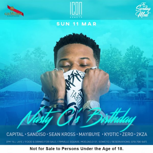 CultureRepub_ZA's tweet photo. Icon Soweto Presents
Nasty C&amp;#039;s Birthday
11 Mar
https://t.co/6gmxyI6rU0 @IconSoweto #SAGigGuide https://t.co/0XgJrERRSP