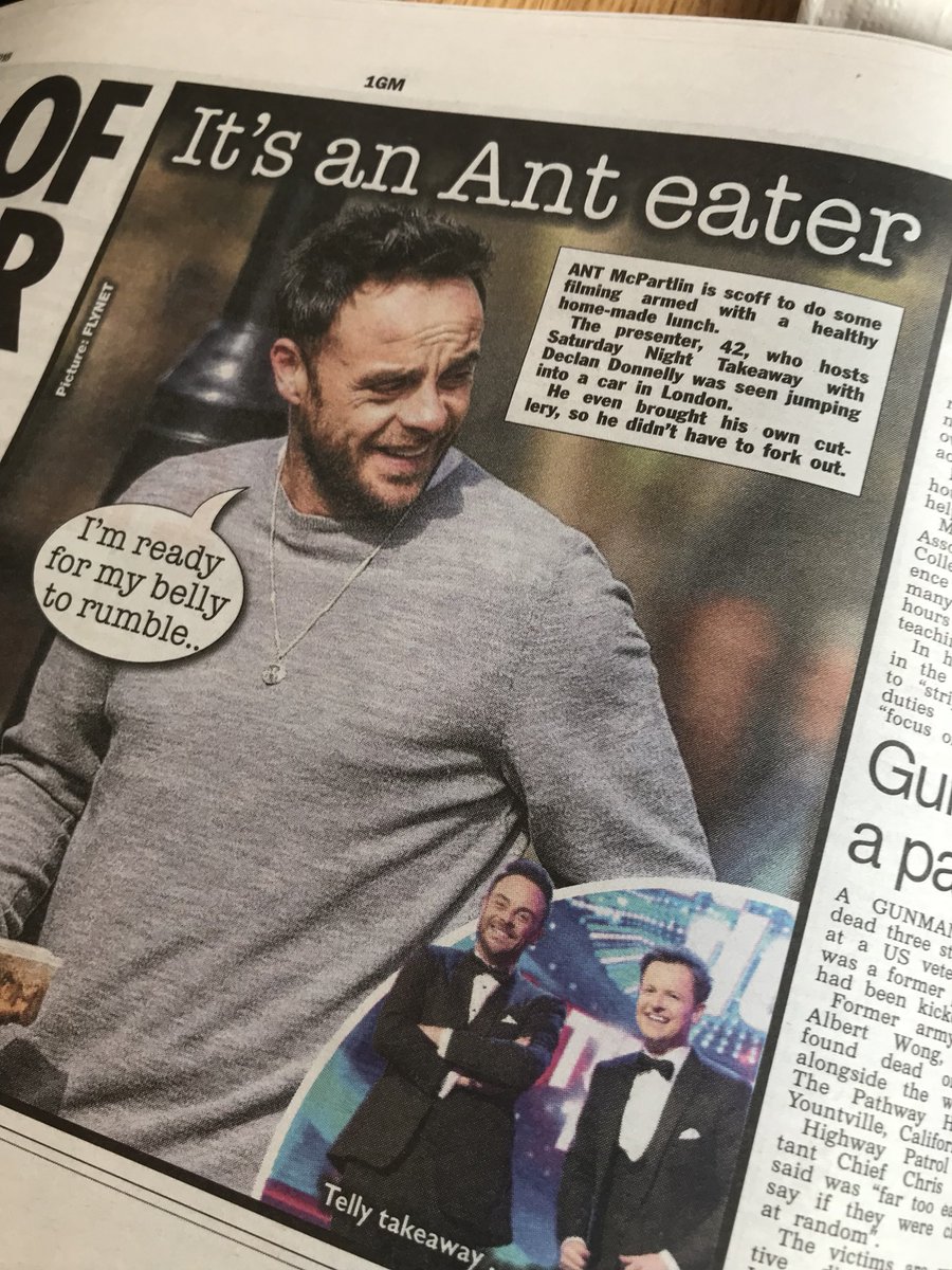 DjMarkTurner's tweet photo. @antanddec I am so glad that @TheSun is keeping me up to date with the most important news stories of the day! #whatastory #theimportantnews #antslunchbox https://t.co/KGXgQp1GT1