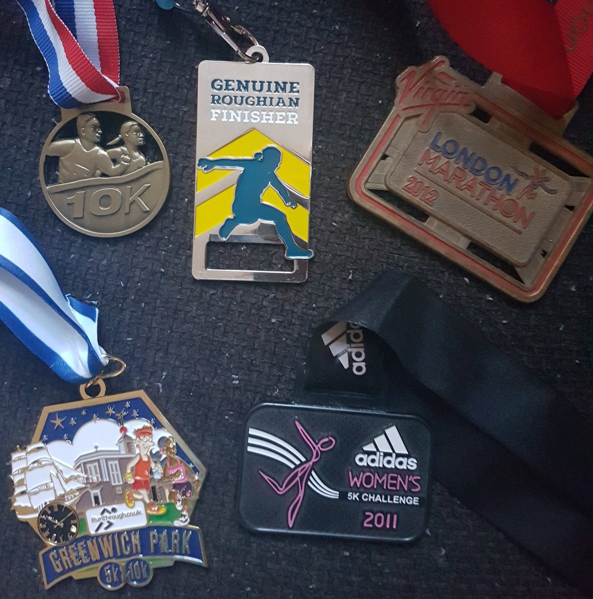 MrsPowerPE's tweet image. And the set is complete #5km #10km #halfmarathon #fullmarathon #winning #neveragain 🎖🎖🥇🥇