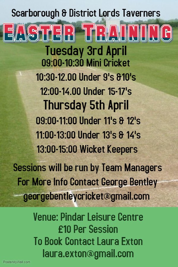 Easter cricket training 🏏. For more details see Facebook page  facebook.com/permalink.php?…