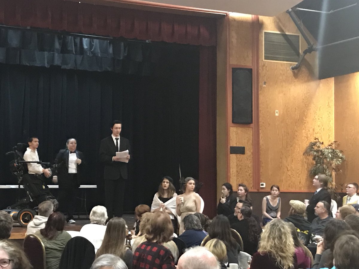 Taft712's tweet photo. Let’s just keep the awesome coming! Taft 7-12 Drama put on another amazing Murder Mystery at Lincoln City Cultural Center. Thank you to all of our parent volunteers, chefs, community business donors, patrons, and actors/actresses! #tigersneversleep https://t.co/8G0mq4v0FI