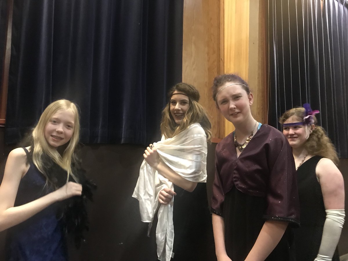 Taft712's tweet photo. Let’s just keep the awesome coming! Taft 7-12 Drama put on another amazing Murder Mystery at Lincoln City Cultural Center. Thank you to all of our parent volunteers, chefs, community business donors, patrons, and actors/actresses! #tigersneversleep https://t.co/8G0mq4v0FI