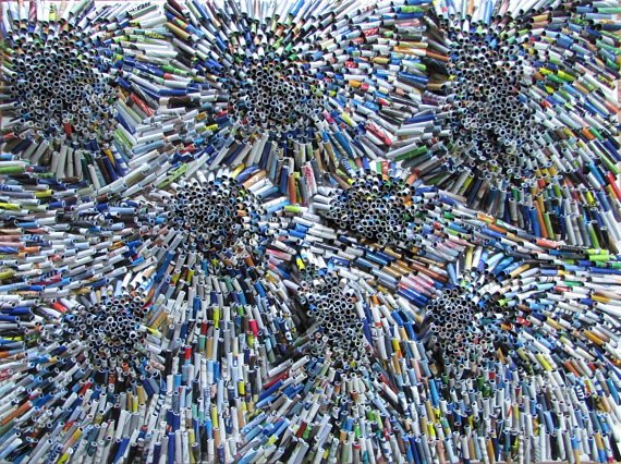 #artwork #wallart #modernart #recyclingart #upcycling etsy.com/listing/591164…