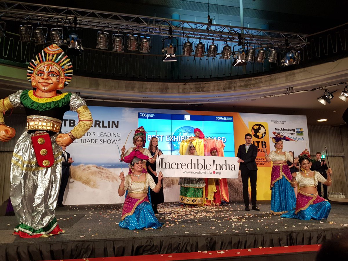 incredibleindia's tweet photo. Best exhibitor in the category Asia/Australia/Oceania #IncredibleIndia #ITBBerlin @tourismgoi @alphonstourism https://t.co/IQmBaTQU5q