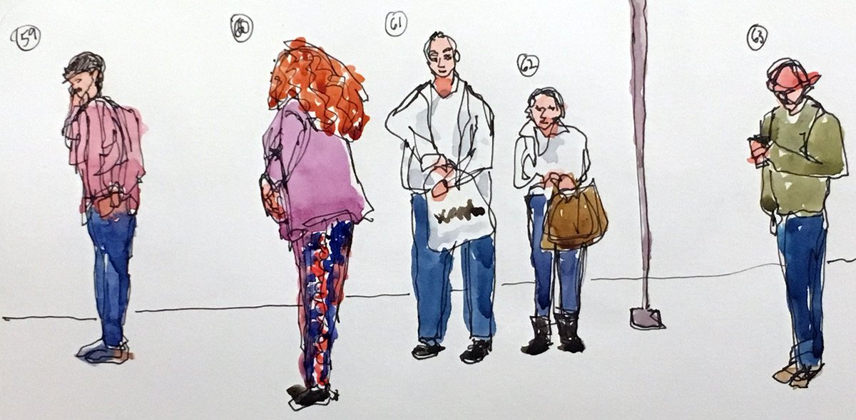 sumacm's tweet photo. Day 5 was about quantity! I just kept on sketching ... #oneweek100people2018 https://t.co/wHvepcoIXo