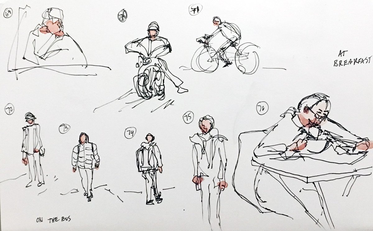 sumacm's tweet photo. Day 5 was about quantity! I just kept on sketching ... #oneweek100people2018 https://t.co/wHvepcoIXo