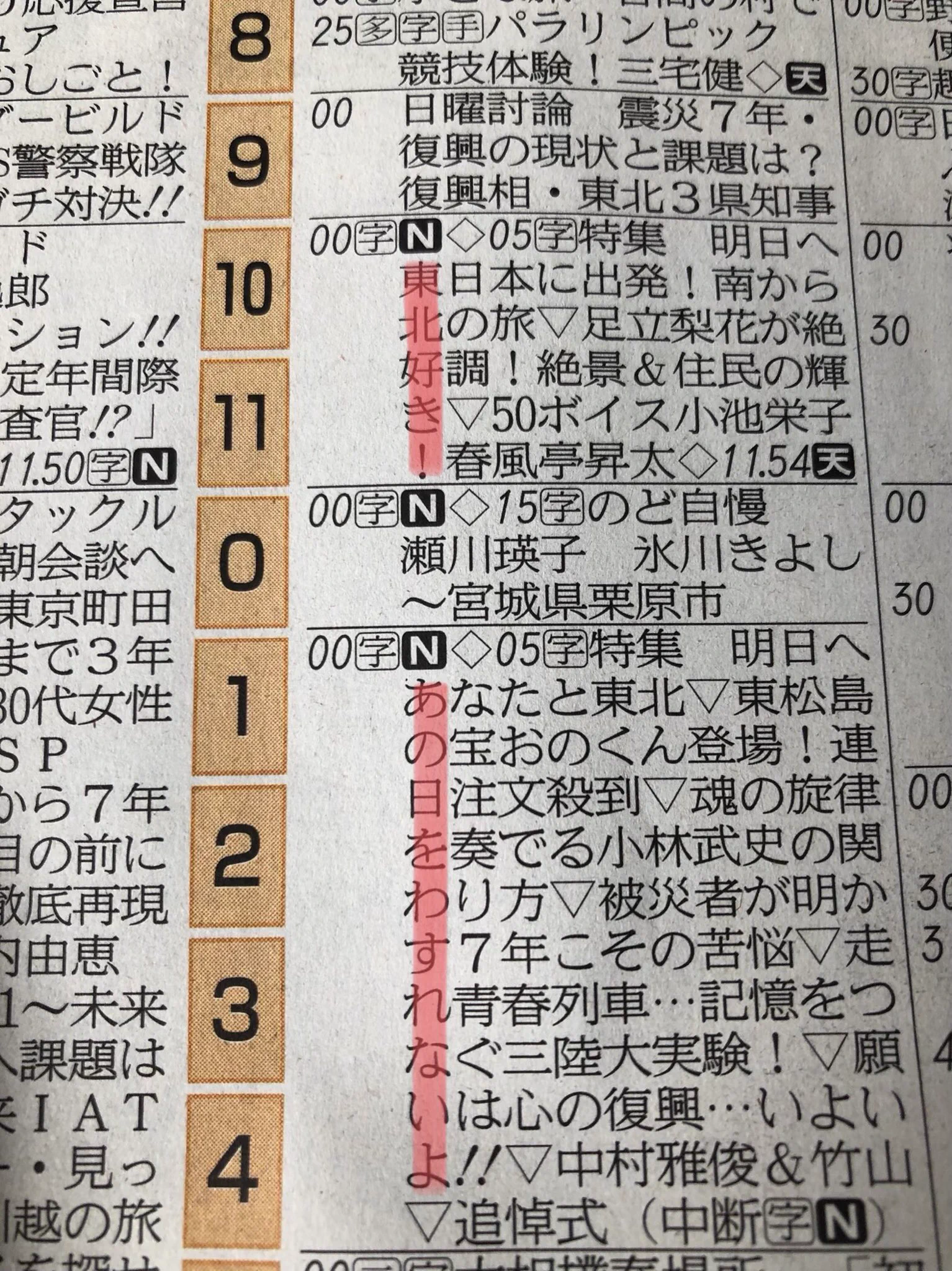 ＮＨＫさんの番組メッセージに感動・・・私たちは東北大震災を風化させてはいけない。