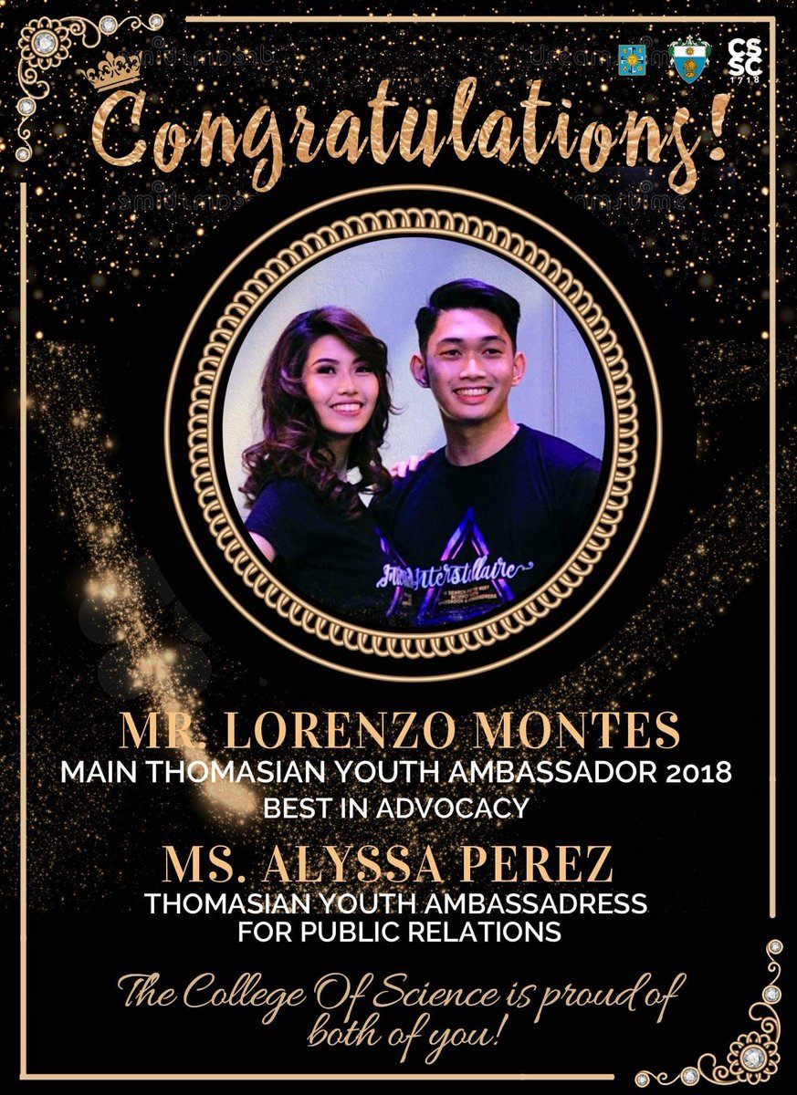USTCSSC's tweet photo. Off to greater things, Aj and Enzo! You made the whole college proud 💕✨
#TYAA2018
#GalingScience https://t.co/HUr8gSjv8L
