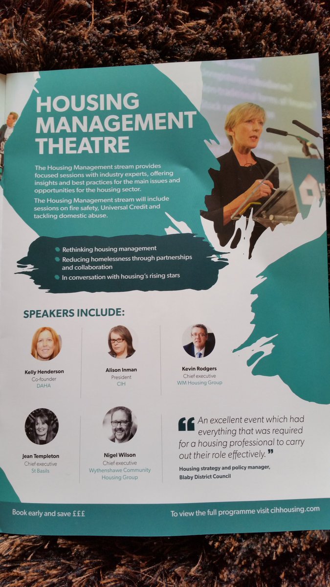 petebond7's tweet photo. Only a few months to go before #cih2018
The line up looks excellent this year but I'm particularly excited about the housing management theatre.
Be great to see content on professional development+ future #skills to follow up on the fab work from #CIHCareersWeek https://t.co/gmKC0pmMHN