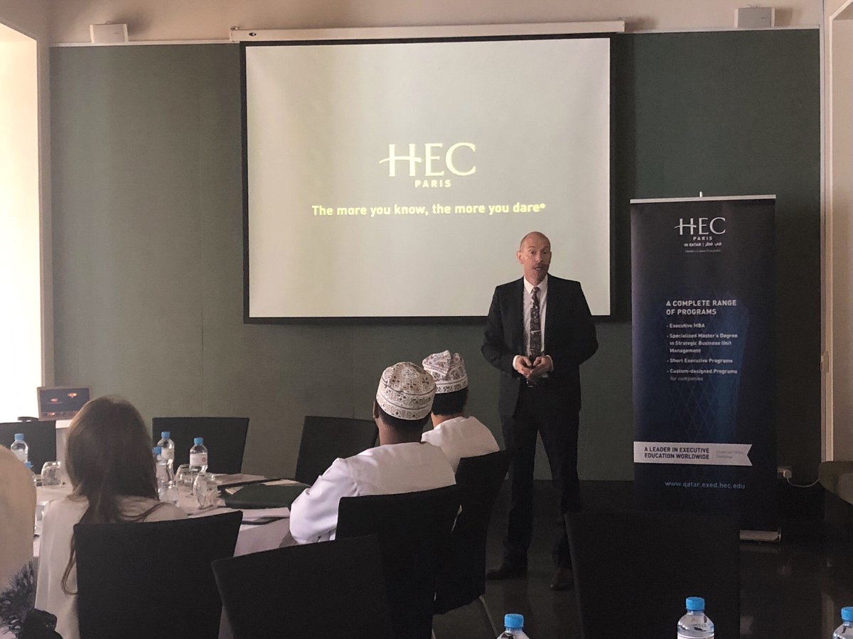 HECParisExecEd's tweet photo. First of our #Oman Masterclass Series today on #digitalization &amp; #disruption by Prof. Roger Hallowell, with the collaboration of @TakatufOman at #thechedimuscat https://t.co/2dmeAKD4Zd