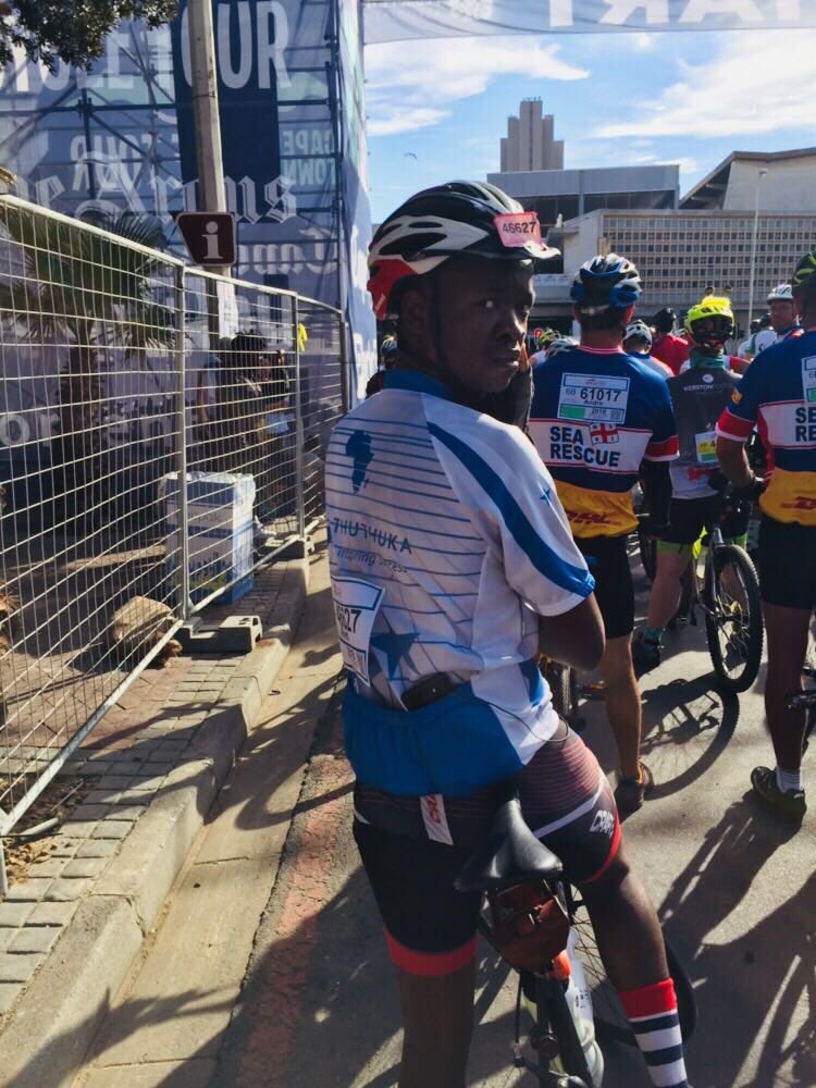 saica_za's tweet photo. Go, go, go! So proud of the #cycleforthuthuka team doing today’s #CTCycleTour2018 https://t.co/cbgHpKRXGq