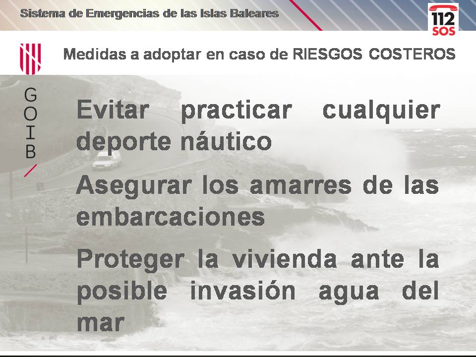 Emergencies_112's tweet photo. CONSEJOS AUTOPROTECCIÓN por fenómenos costeros #IG0 #fma previstos para hoy y mañana en todas las Islas @AEMET_Baleares @emergencies_ib @HisendaiAAPP_IB @goib https://t.co/9kB0L9l3M2