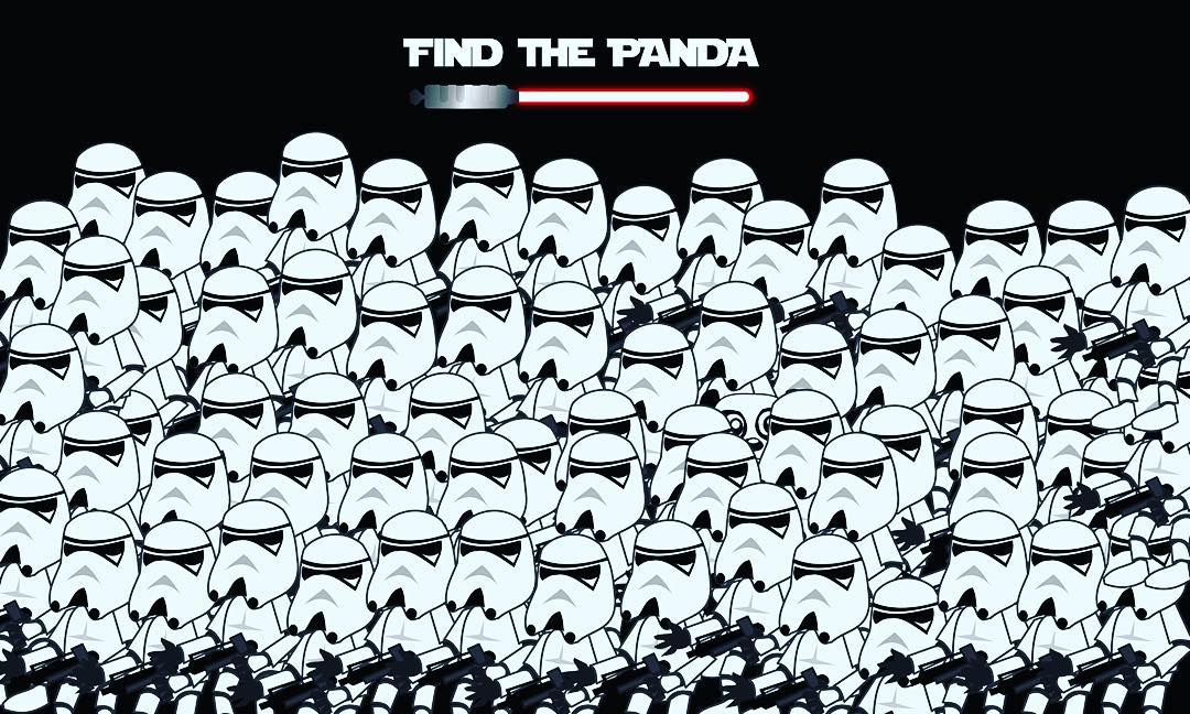 FntsyWlkr's tweet photo. Find the panda:
#StarWars #FindThePanda https://t.co/9Ij6qp4rg2