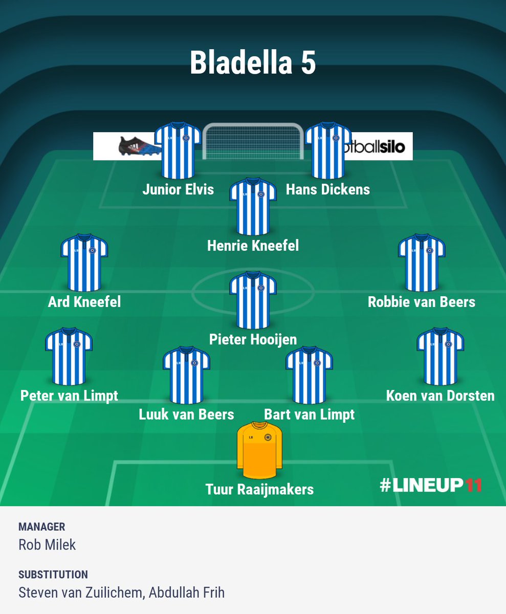 bladella5's tweet photo. De winterstop zit er op! Vandaag de eerste thuiswedstrijd van 2018 tegen @Bosuilen1934 5. Hieronder de opstelling voor vandaag! https://t.co/FGj0TmOgjl