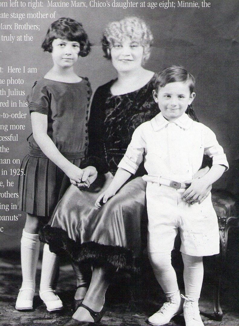 AllThingsMarx's tweet photo. Huge love to all the mums on #MotheringSunday - all those here and all those gone. #Minniemarx pictured with two of her grandchildren, Maxine and Arthur. (#Chico and #Groucho's children) https://t.co/anLgb7VFHG