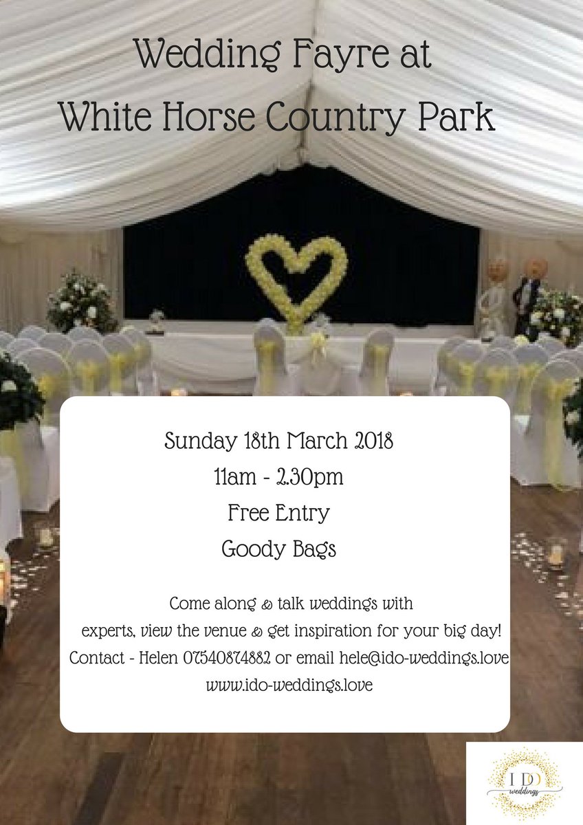 BoutiqueBridez's tweet photo. Only a week to go now until The White Horse Country Park #weddingfayre on the 18th March 11am - 2pm.
If you are looking for a #venue or just want to chat to suppliers, come along &amp; say hello!  @idoweddingsx @WiltshireNews @wiltsgazette @wiltshiretimes https://t.co/5Mze8Cn7ml