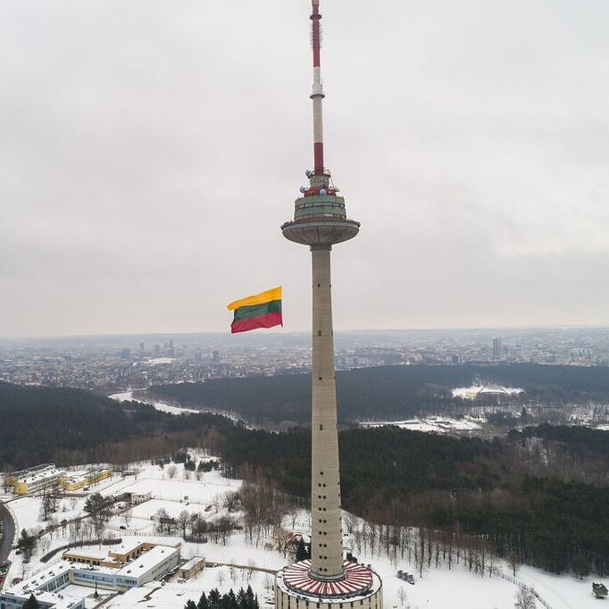Vėliava ant mūsų miesto, ant mūsų ryžto ginti savo laisvę simbolio. Su kovo 11!