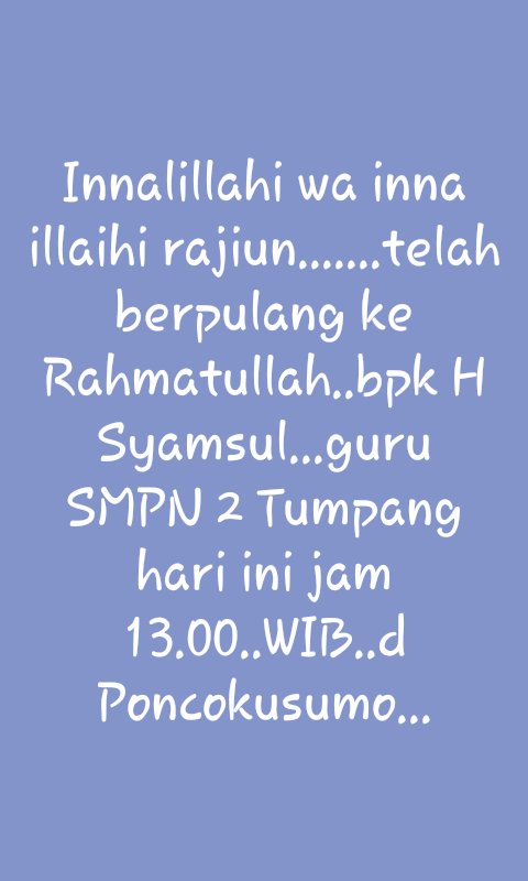 IsaArnatik's tweet photo. Ya Allah😭😭😭,pak samsul...😭.kita bakal kangen dg pak samsul,pak samsul yg sabar dan lucu😭😭😭.secepat ini kau ambil guruku ya tuhan😭😭😭.Smoga amal ibadah pak samsul diterima olh tuhan ya pak😭😭😭,dan aku yakin,pak samsul akan masuk surga,aamiin😭😭😭 https://t.co/7zPt9Gzh6b