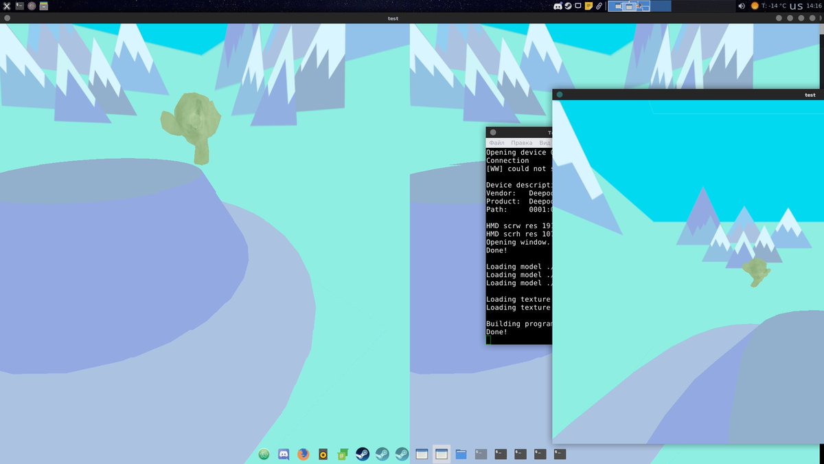 The_HellBox's tweet image. New release of OpenHMD-Chat! Now I added 3D audio, so you can feel distance between players and you. Also, I made small bug fixes.
You can connect to public sever by command
&quot;./openhmd-chat 185.5.251.218:4587&quot;
github.com/TheHellBox/Ope…
#rustlang #openhmd
