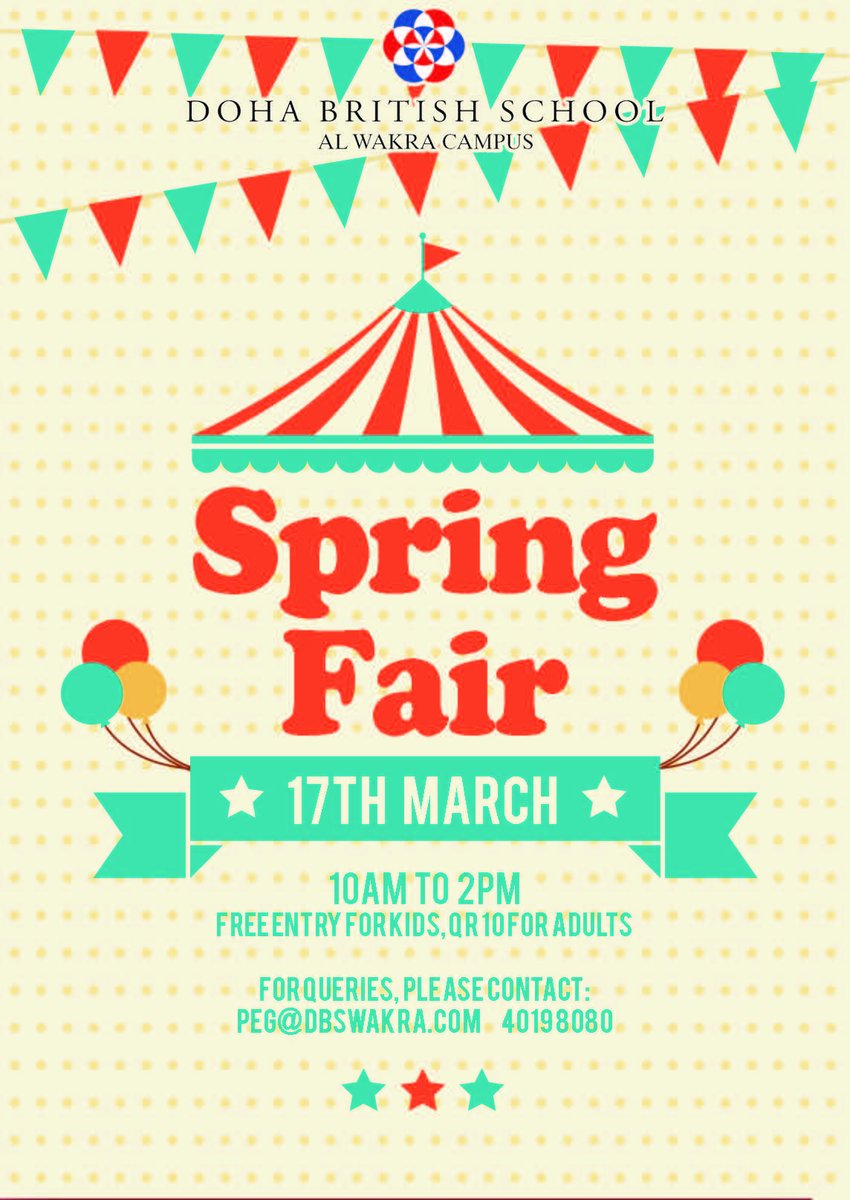 DohaBritishSch's tweet image. #DBSWakra #springfair #alwakrah #qatarschools #vendors