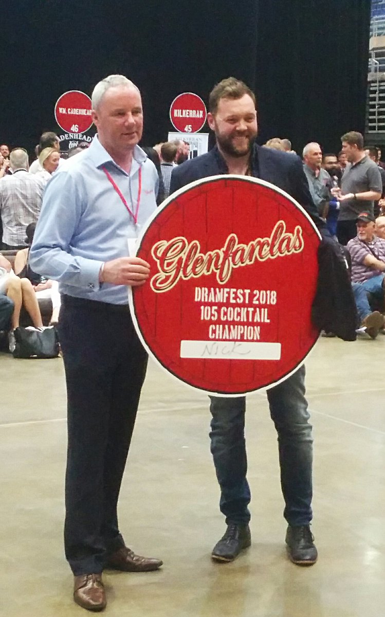Congrats to Nick @codandlobster Nelson winner of <a href="/glenfarclas/">Glenfarclas Whisky</a> 105 cocktail comp #dramfest2018