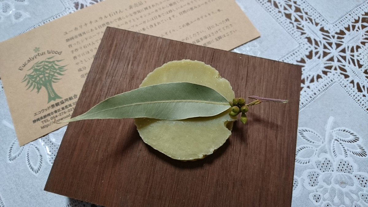 ecowoodorjp's tweet photo. 非売品の手作りユーカリナチュラル石鹸。とっても甘くて優しい香り~🎵原材料も自然素材だけで仕上げてあります。#ecowoodorjp #japanshop #js4331 #ユーカリブースでお待ちしています😃 https://t.co/5yqOqYim3U