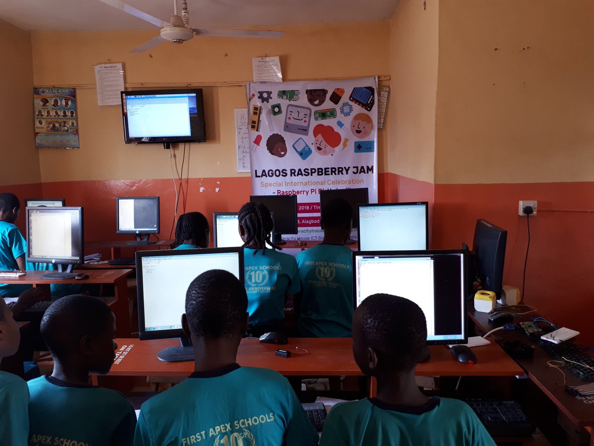 veracityhouse's tweet photo. @GABONIAVERACITY #PiParty Lagos Raspberry Jam 2018
Special International Celebration - 6th Raspberry-Pi Big Birthday!..
Lagos Nigeria @Raspberry_Pi @ben_nuttall #RJam #RaspberryJam #raspberrypi #physicalcomputing #robotics #edtech #coding #programming #edTechAfrica #veracityhouse https://t.co/FaxNlmQwS1
