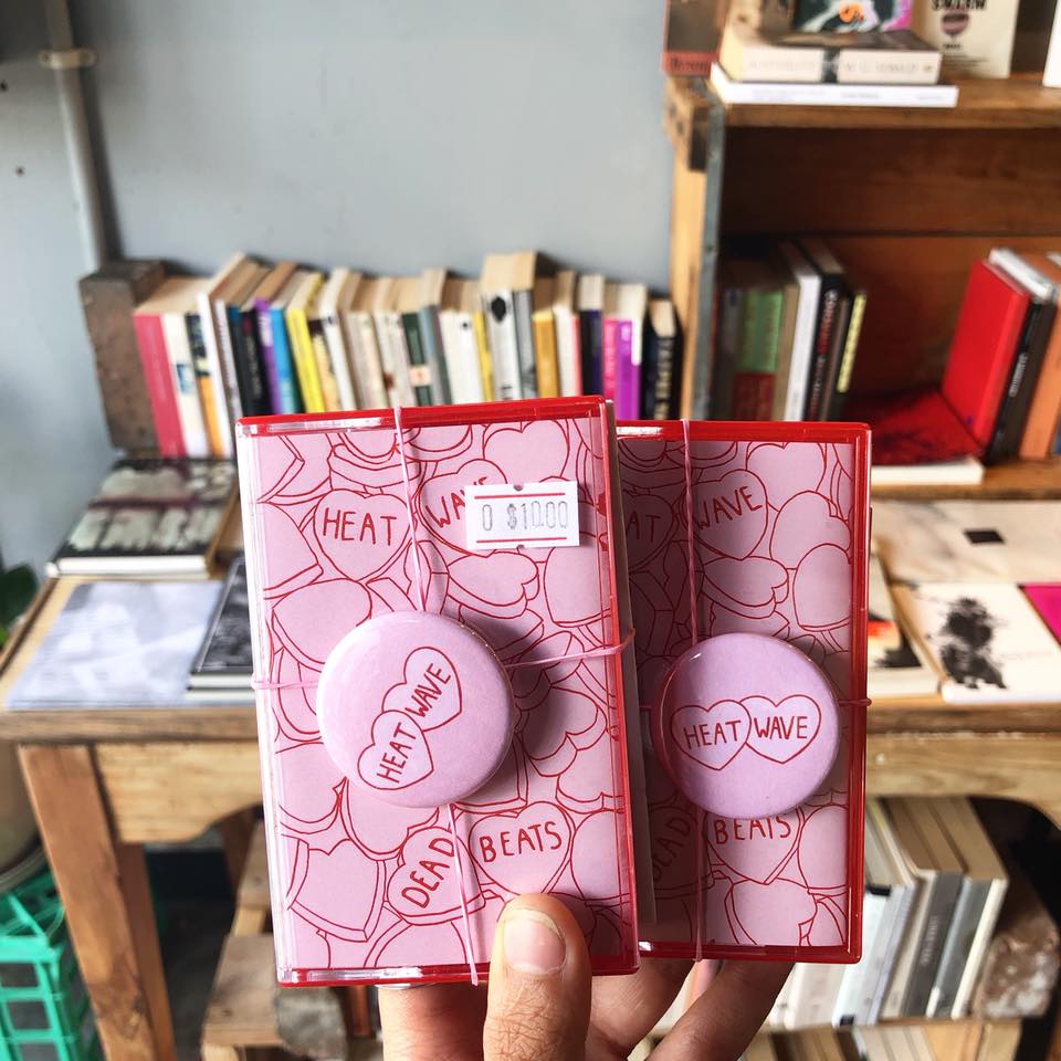 PolyesterMusic's tweet photo. Heat Wave’s tape comes with a badge and a zine so it’s essentially three great things in one 💕 https://t.co/IIXwm47mrX