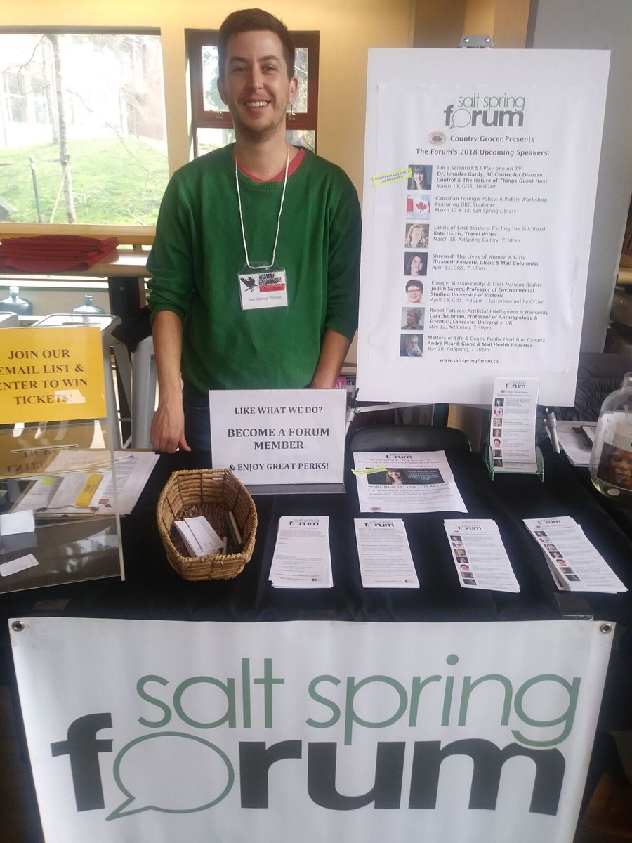 saltspringforum's tweet image. We had lots of fun at today's @SaltSpringFilms fest. Drop by our #saltspring Forum booth at tomorrow's Social Justice Bazaar at @GISecondary.