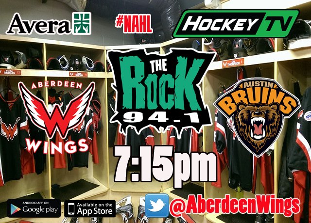 FoxSportsABRsd's tweet photo. LIVE! @Aberdeenwings v. @theaustinbruins #NAHL
📻 94.1 The Rock
📱 https://t.co/iqpHMkIOh5
💻 https://t.co/GWNRziAAdi https://t.co/rOewBhmDf9