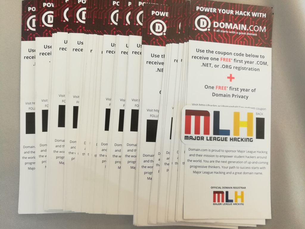 MLHacks's tweet photo. Power your hack with a free domain from @Domaindotcom at @hacklahoma! Best domain wins raspberry pi starter kits! #hacklahoma #woahfreedomains https://t.co/IEvTSqsrjo