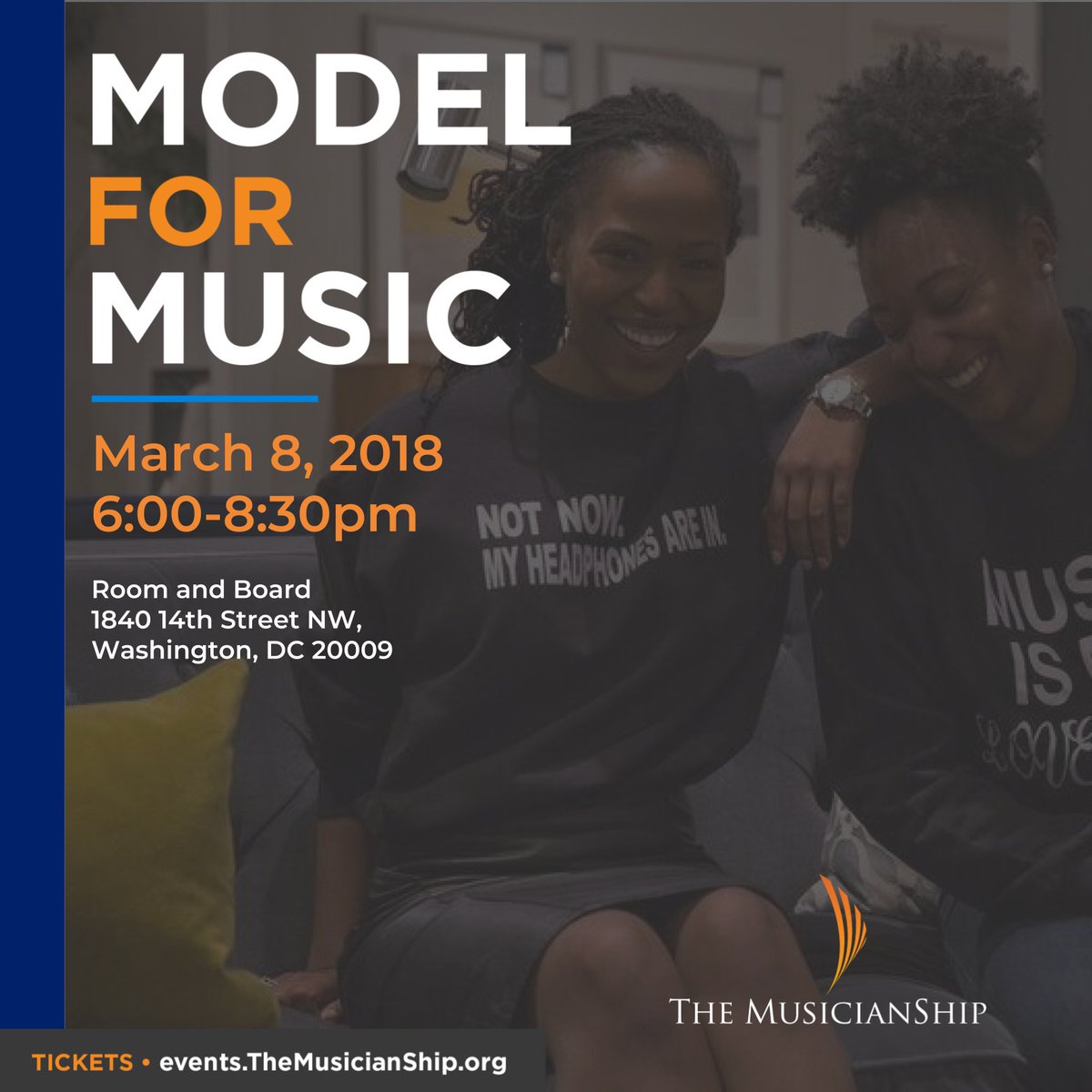 TheMusicianShip's tweet photo. Looking for a spot on a Thursday night to kick it, have a drink, and take some dope photos? Our #ModelForMusic event is the place to be! 5 more days left so get your tickets NOW -->> https://t.co/aOfvi6AjKX #DCevents https://t.co/6HPWbPkcLk