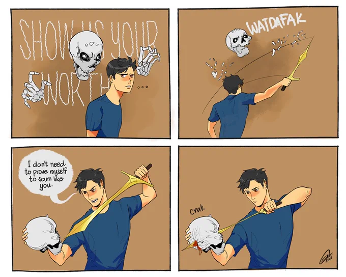 anyone explicitly telling you to show them your worth is a self-entitled floating skull that needs to be destroyed. you're worth more than enough! 