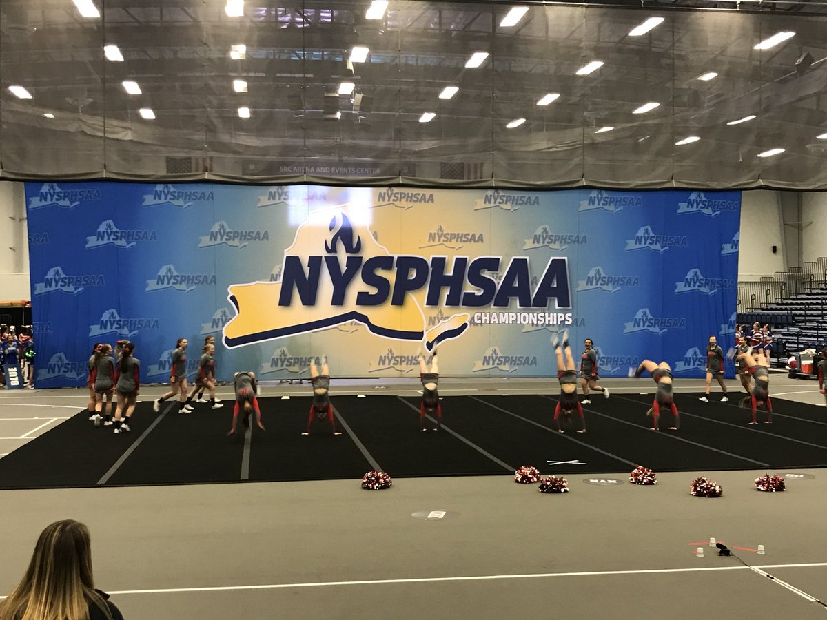 NYSPHSAA's tweet photo. D2 Large school Chenango Valley taking the mat in the finals! https://t.co/oC1Y2p6d8E